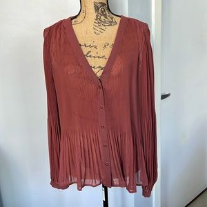 Express Sheer Blouse-Never Worn! Perfect Spring Top! 💐